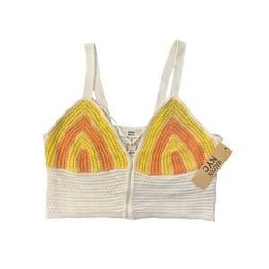 Madden NYC NWT Heart O-Ring Crochet Crop Top XL